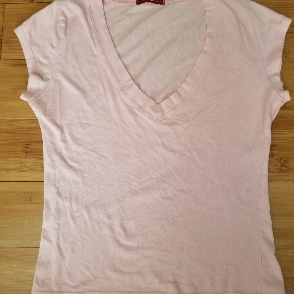 Cute Light Pink V neck top